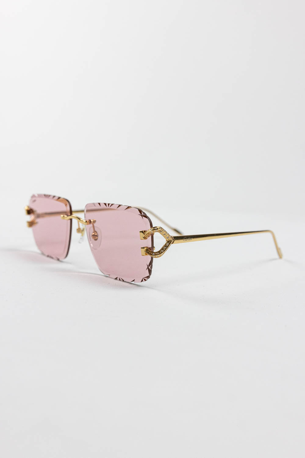 SIGNATURE C DE CARTIER SUNGLASSES / Pink-Gold