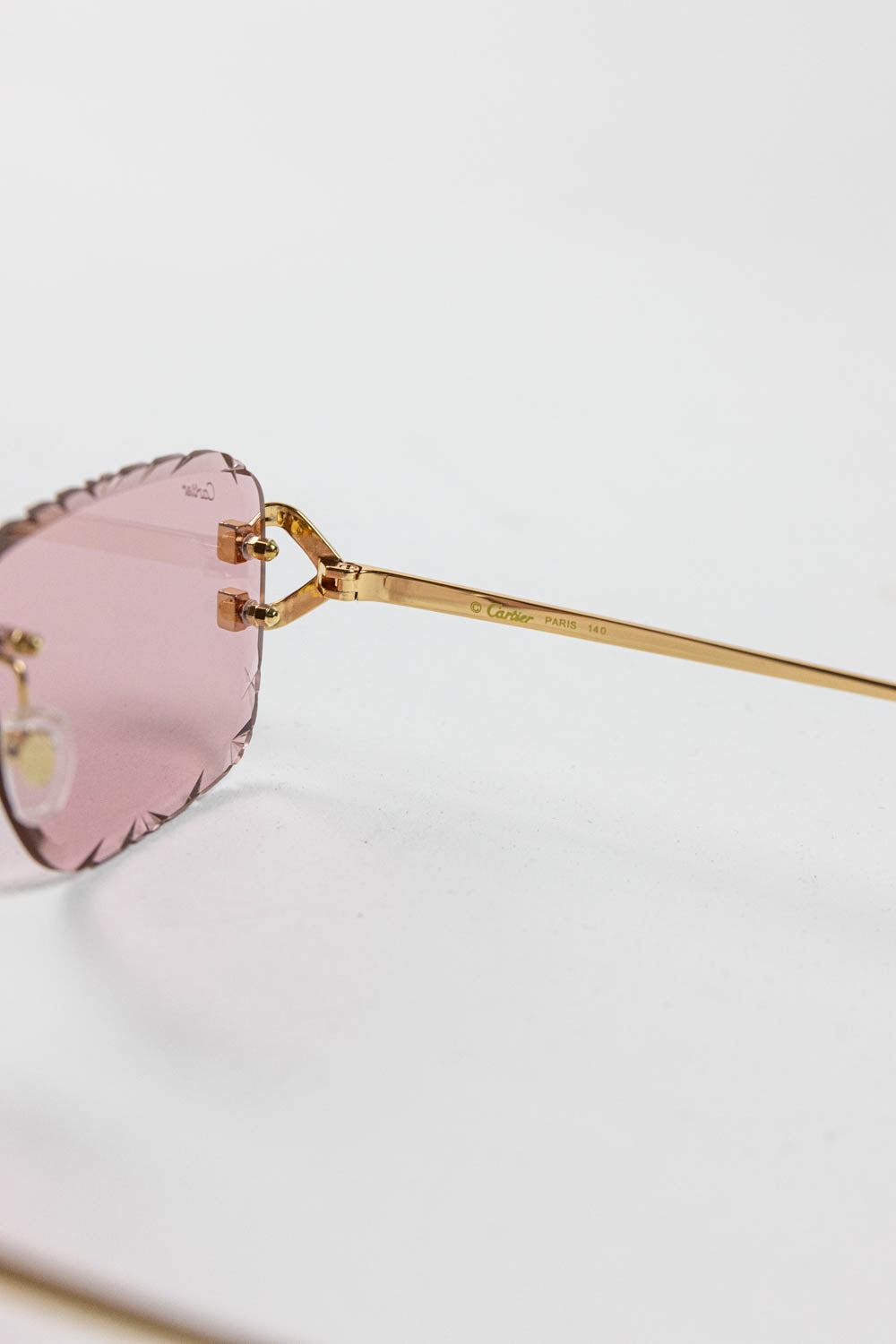 SIGNATURE C DE CARTIER SUNGLASSES / Pink-Gold