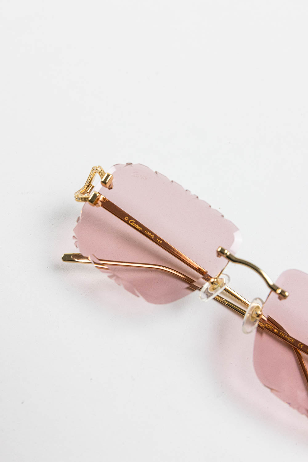 SIGNATURE C DE CARTIER SUNGLASSES / Pink-Gold