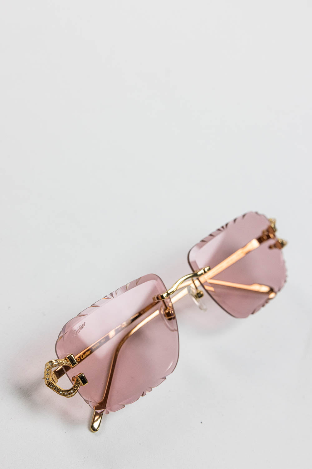 SIGNATURE C DE CARTIER SUNGLASSES / Pink-Gold