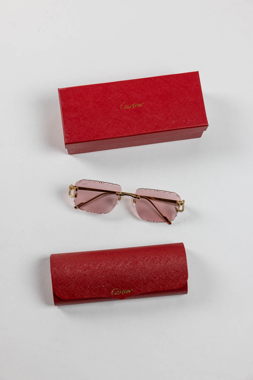 SIGNATURE C DE CARTIER SUNGLASSES / Pink-Gold