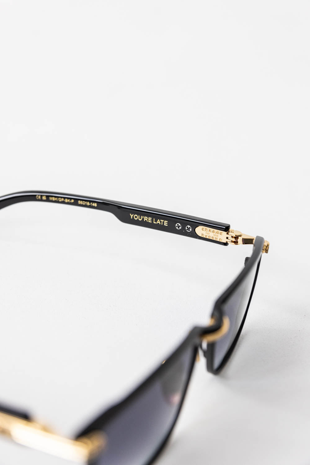 Chrome Hearts Cross Gold Sunglasses Noir