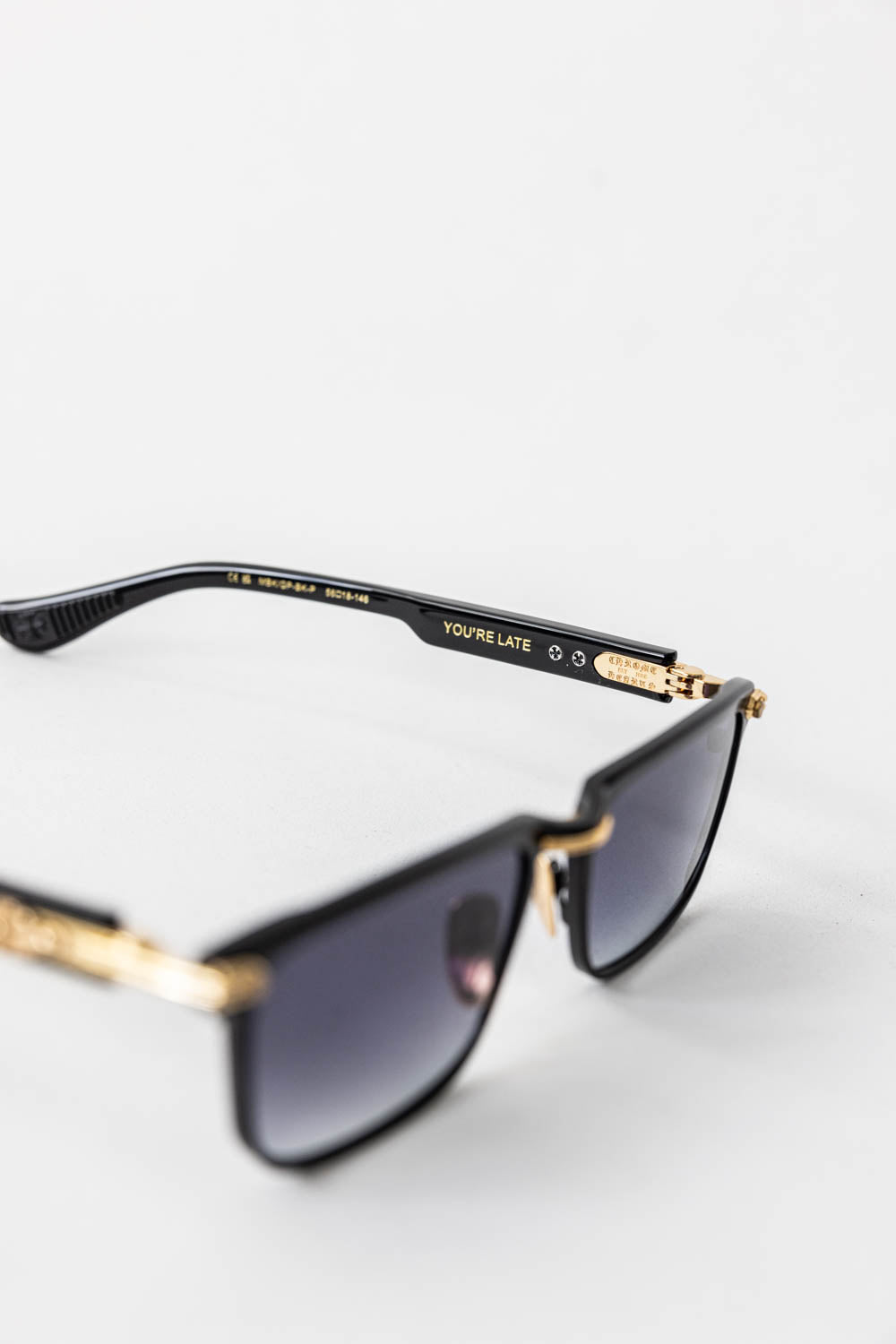 Chrome Hearts Cross Gold Sunglasses Noir