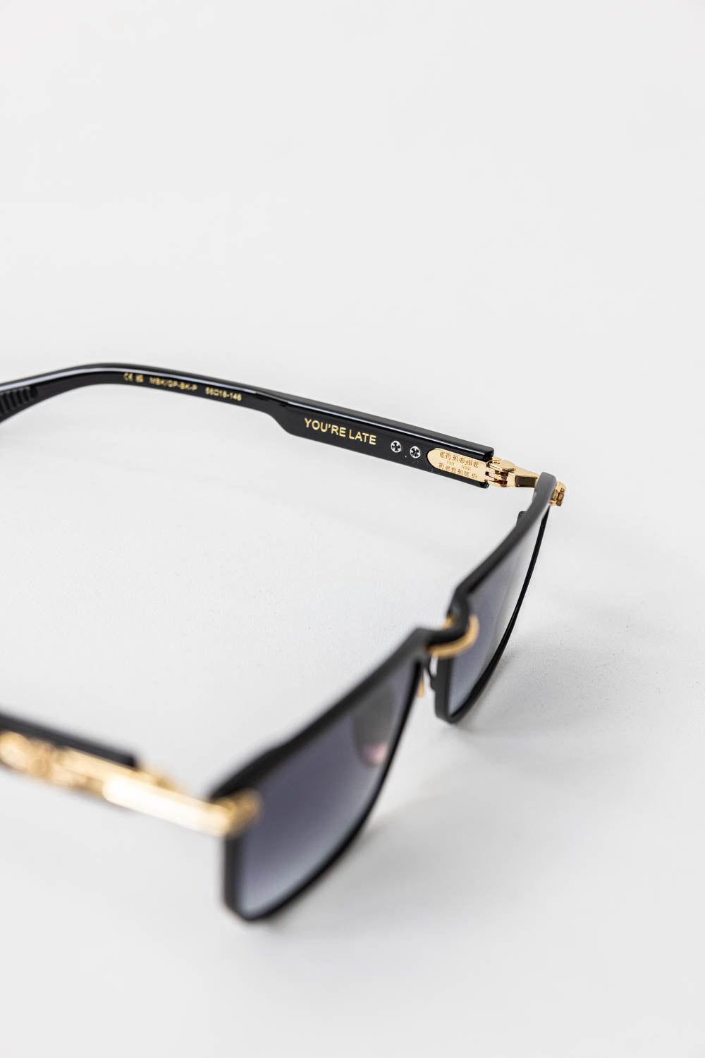 Chrome Hearts Cross Gold Sunglasses Noir
