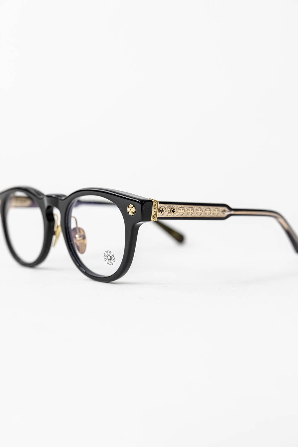 Chrome Hearts Glasses Cross Dagger Gold Black