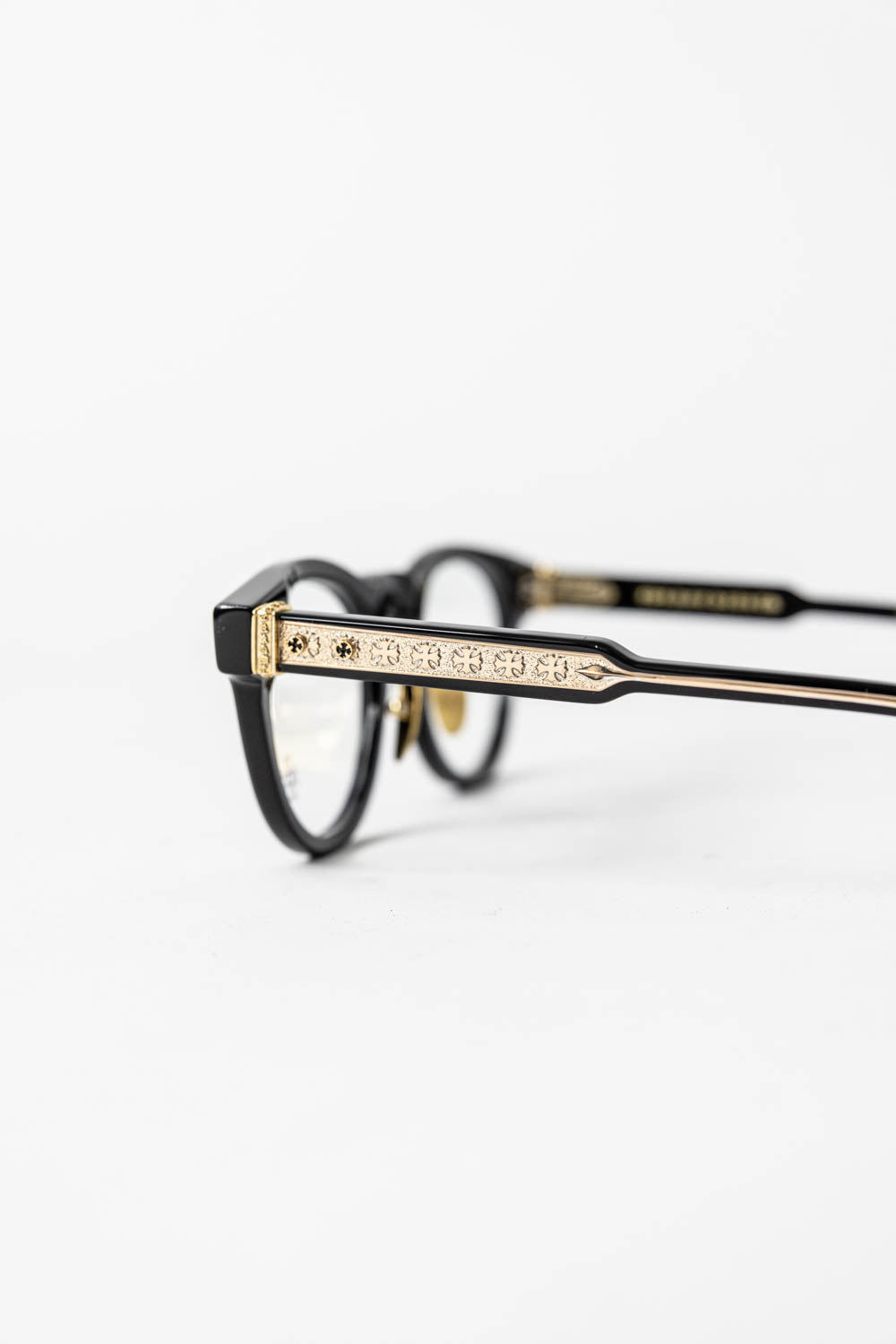 Chrome Hearts Glasses Cross Dagger Gold Black