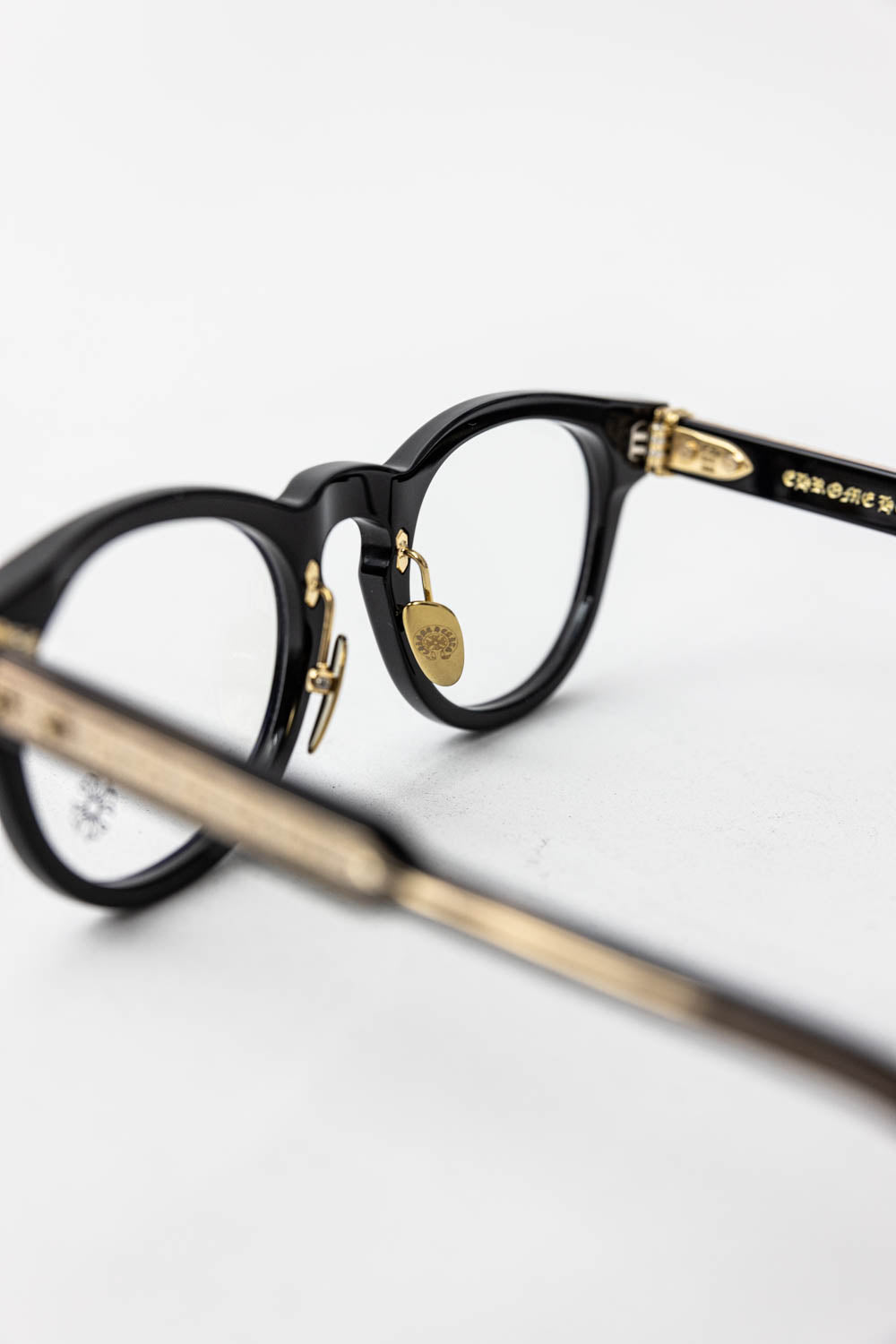 Chrome Hearts Glasses Cross Dagger Gold Black