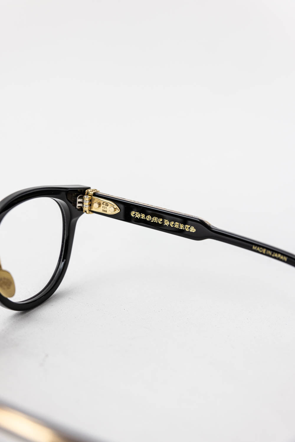 Chrome Hearts Glasses Cross Dagger Gold Black
