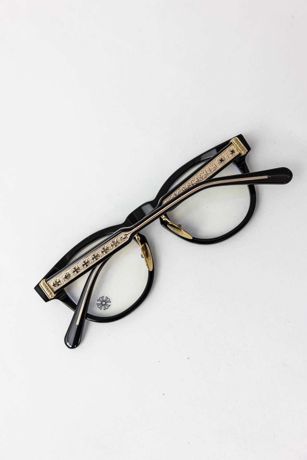 Chrome Hearts Glasses Cross Dagger Gold Black