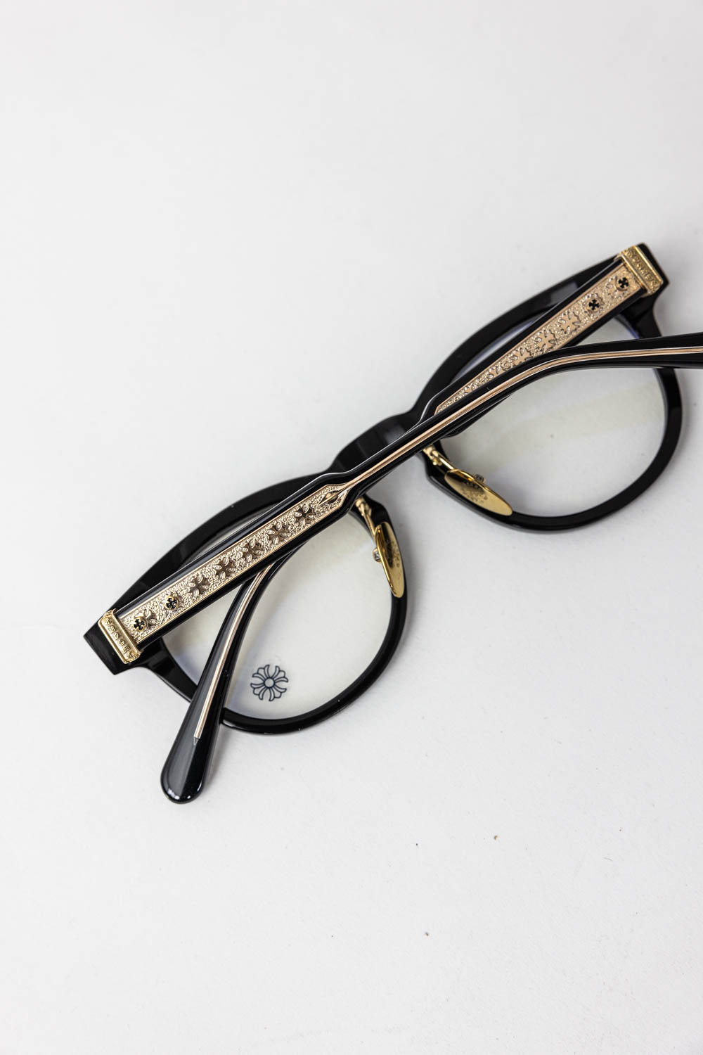 Chrome Hearts Glasses Cross Dagger Gold Black