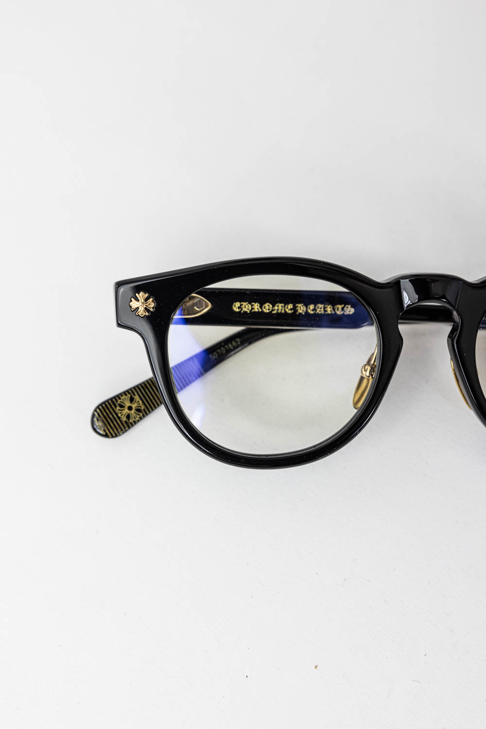 Chrome Hearts Glasses Cross Dagger Gold Black
