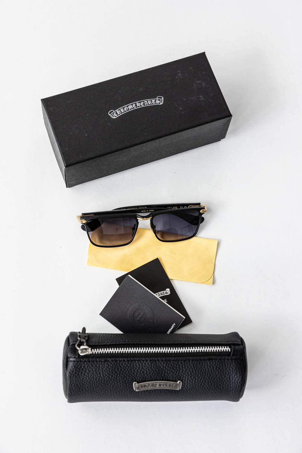 Chrome Hearts Cross Gold Sunglasses Noir
