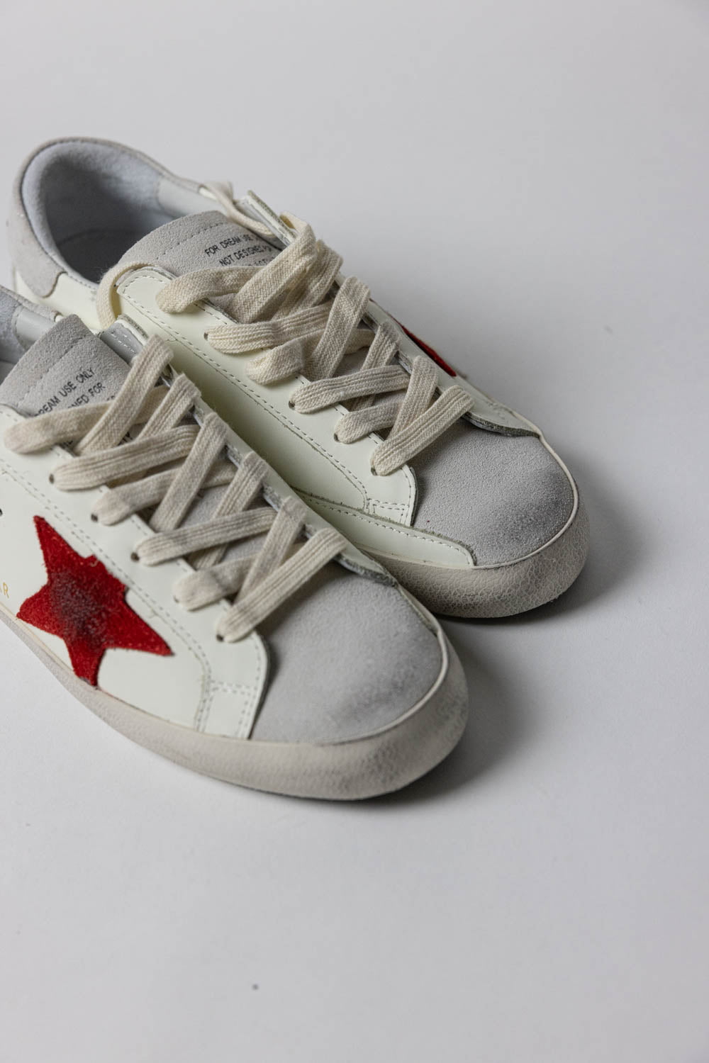 GOLDEN GOOSE Superstar distressed leather and suede sneakers