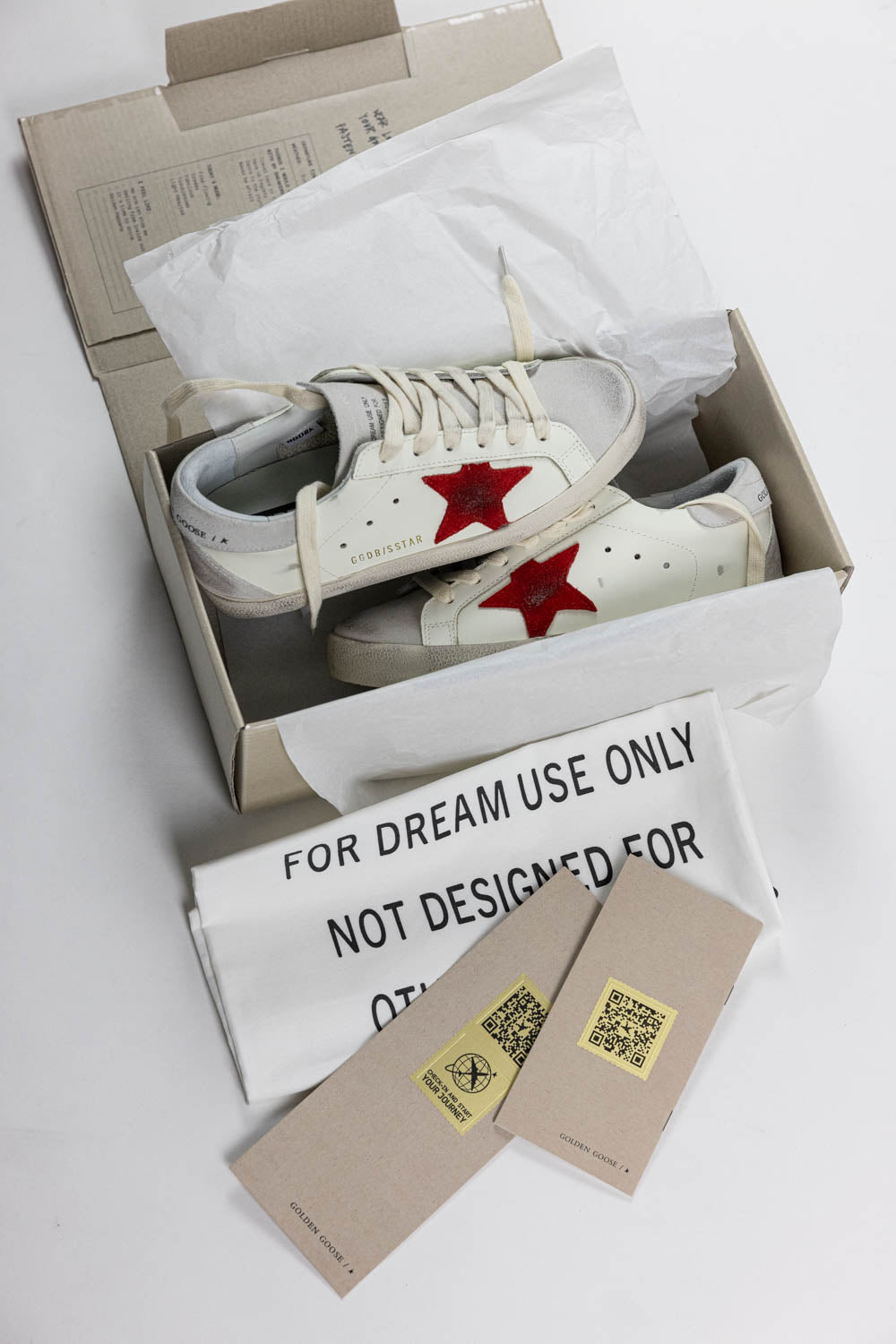 GOLDEN GOOSE Superstar distressed leather and suede sneakers