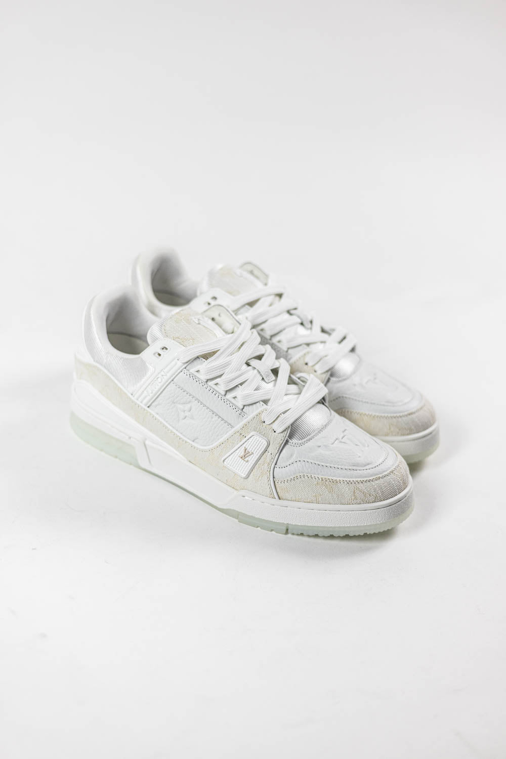 Louis Vuitton LV Trainer Beige Monogram Demin
