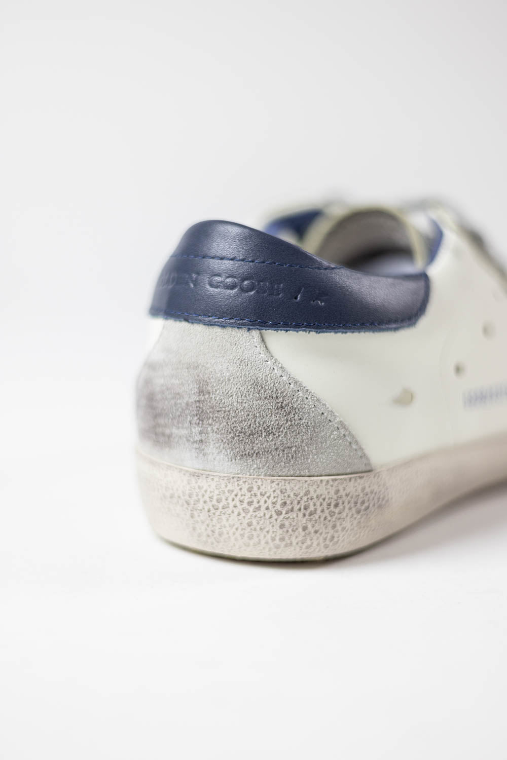 Golden Goose Super-Star with suede star and blue heel tab