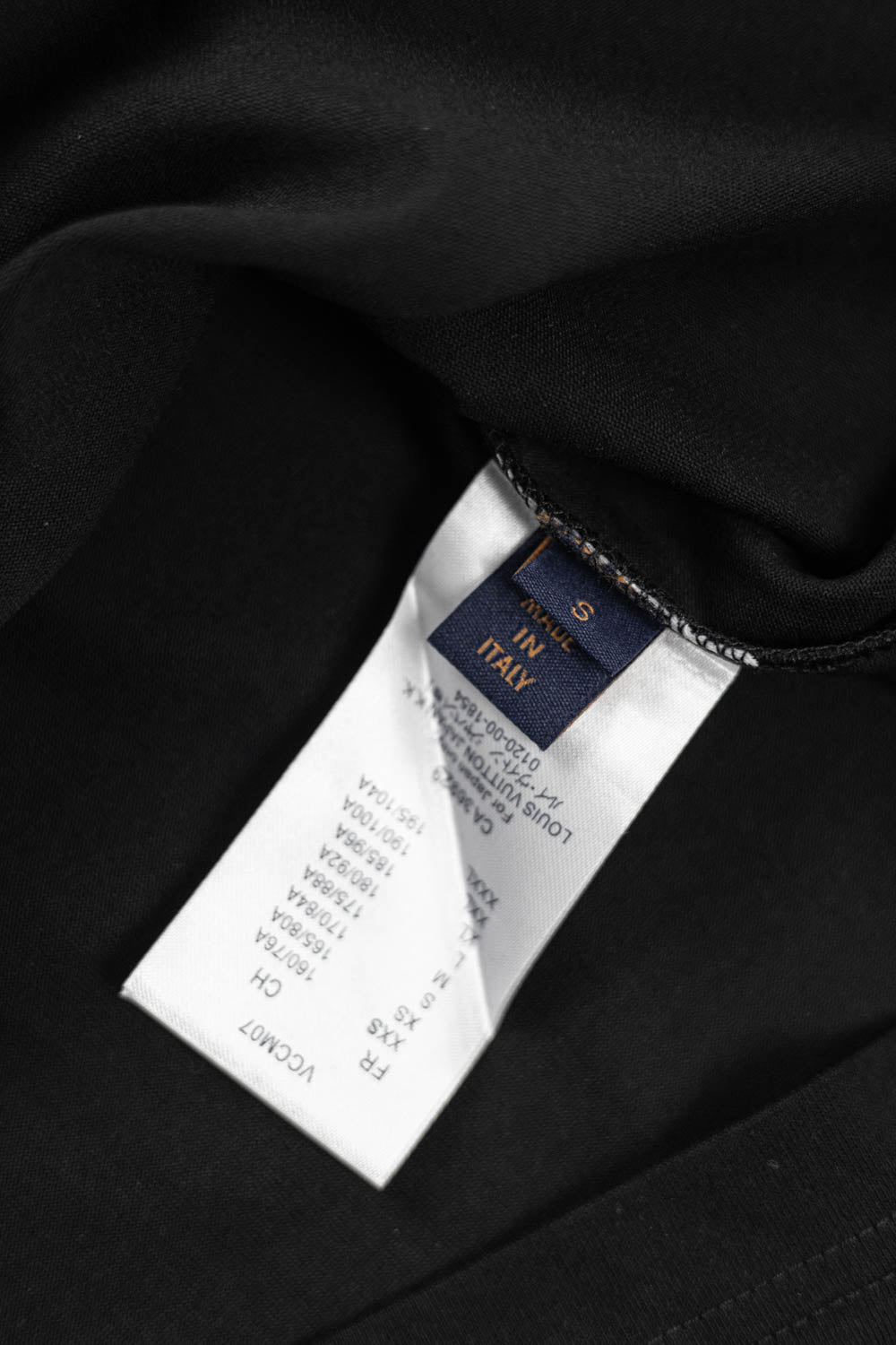 Louis Vuitton LV Logo Embroidered T-Shirt Black