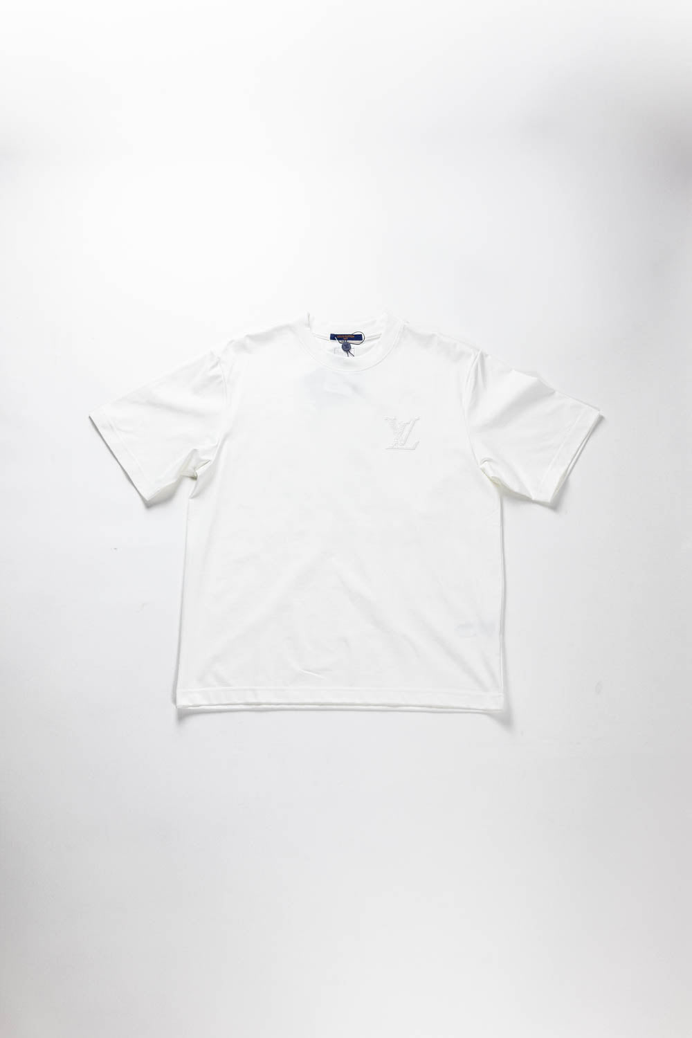 Louis Vuitton LV Logo Embroidered T-Shirt White