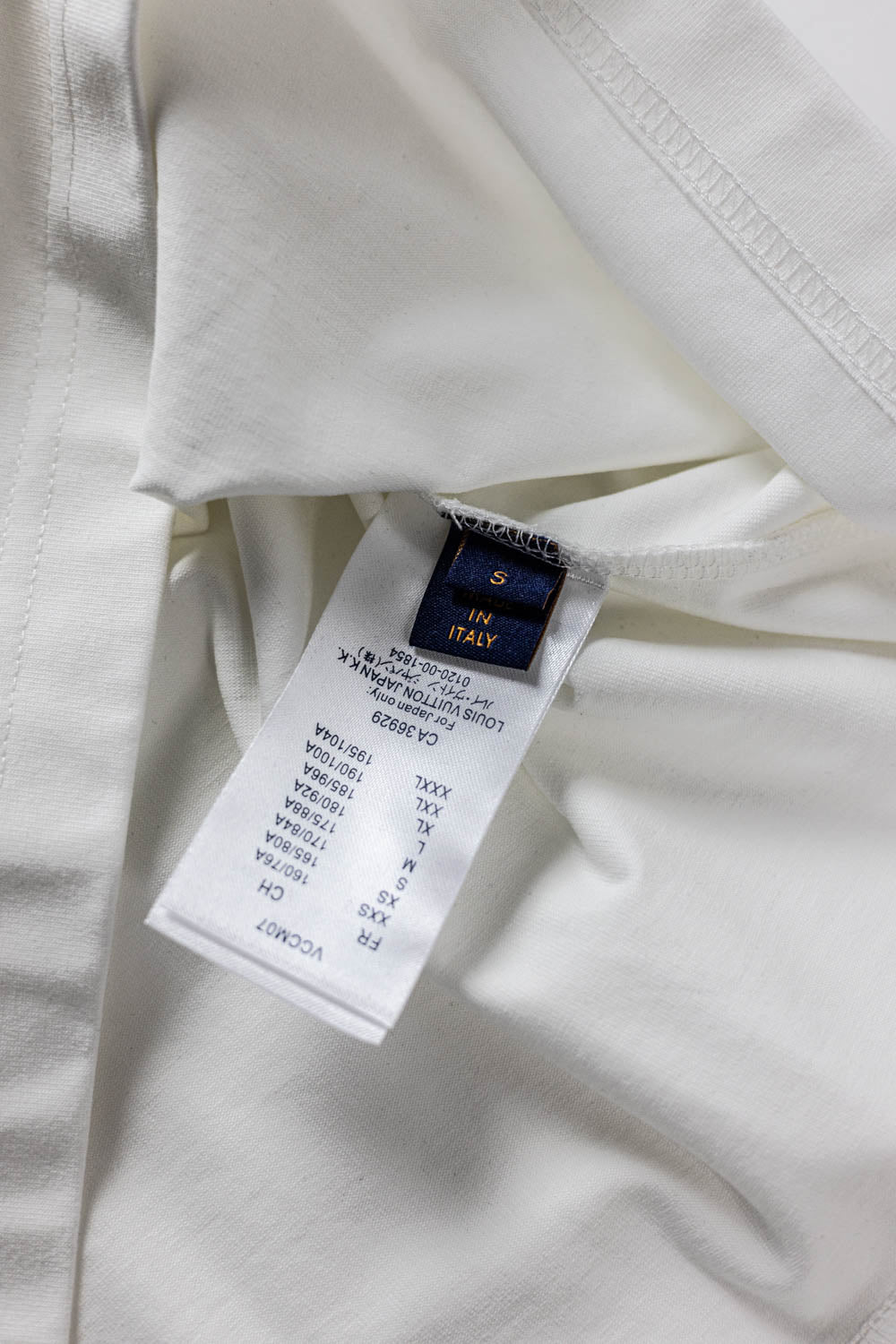Louis Vuitton LV Logo Embroidered T-Shirt White