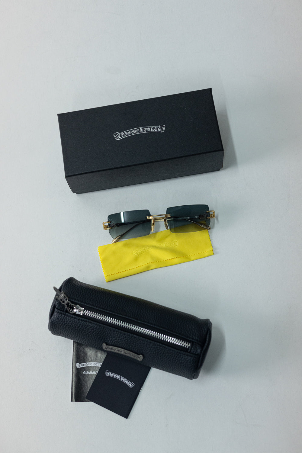 Chrome Hearts Lordie Diamond Square Sunglasses