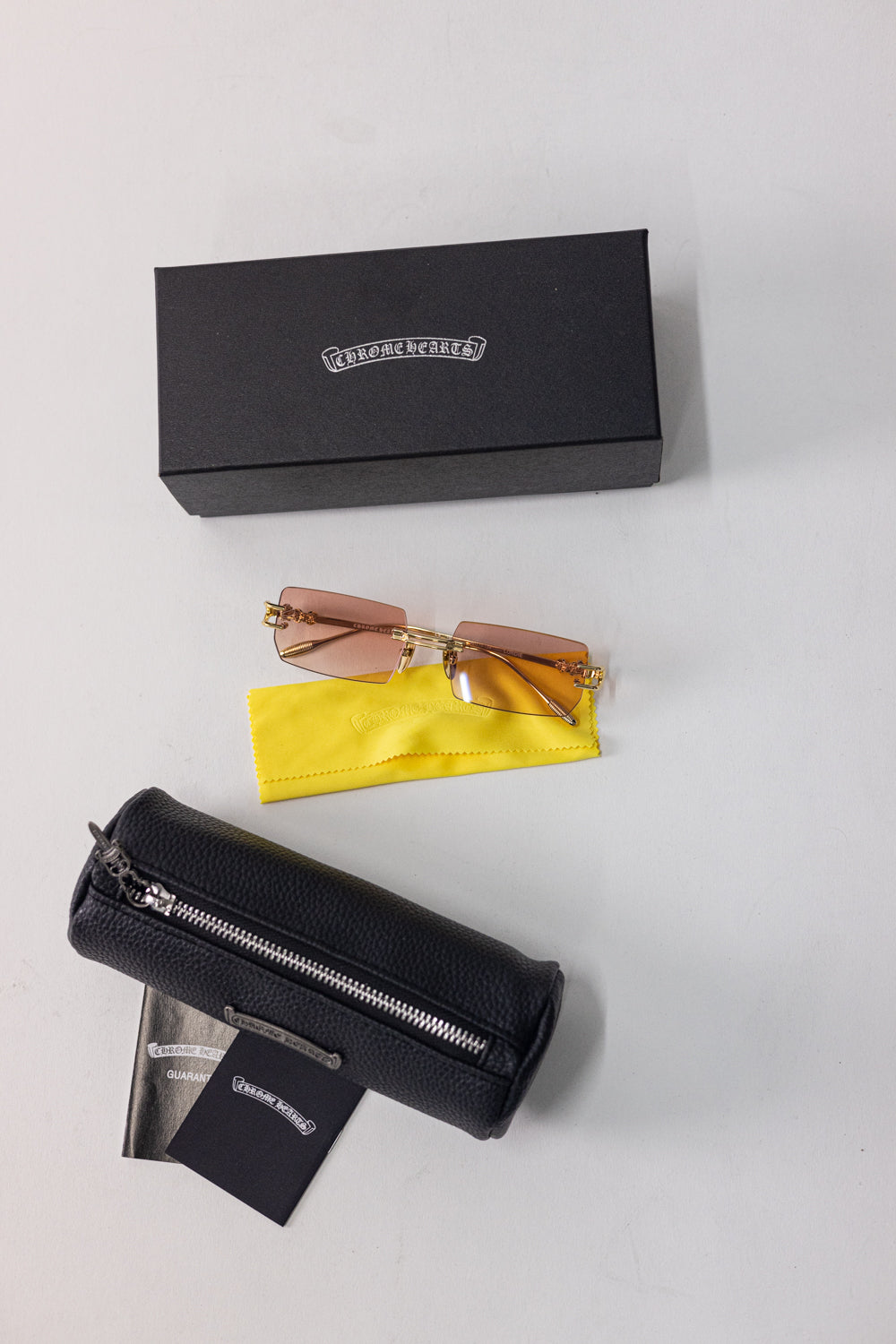 Chrome Hearts Rimless Pink/Gold Glasses