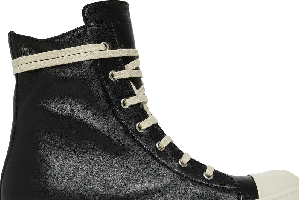 Rick Owens Strobe Leather High 'Black Milk'