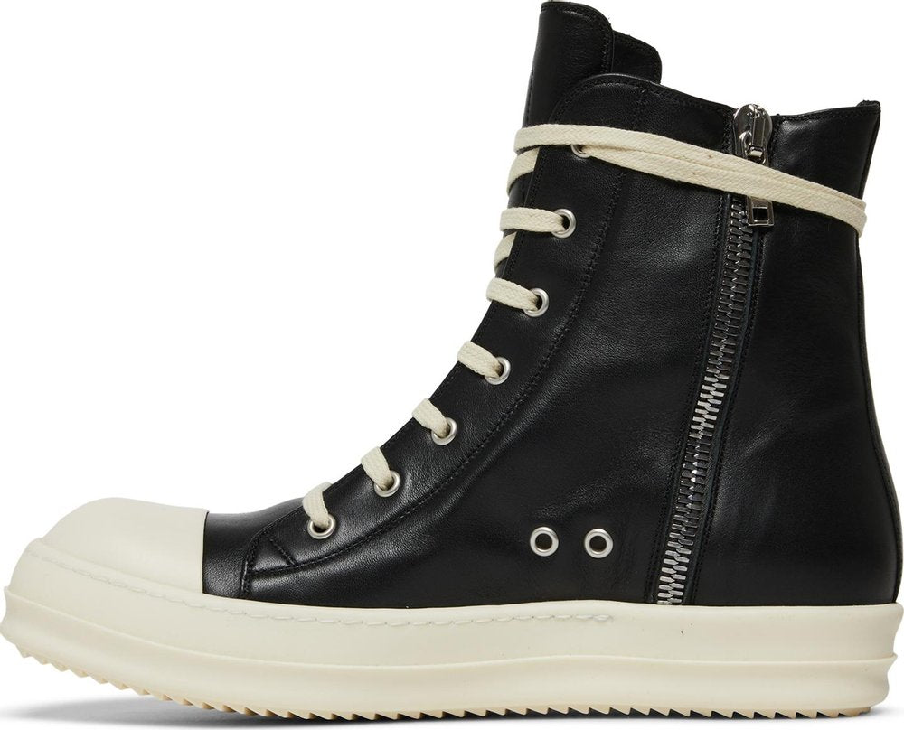 Rick Owens Strobe Leather High 'Black Milk'