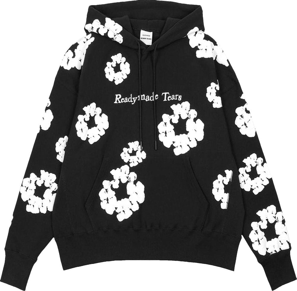 READYMADE x Denim Tears Cotton Wreath Hoodie 'Black/White' S