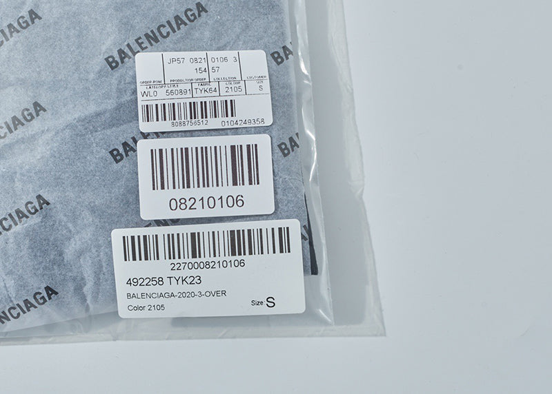 Balenciaga Embroidery Logo T-shirt Black