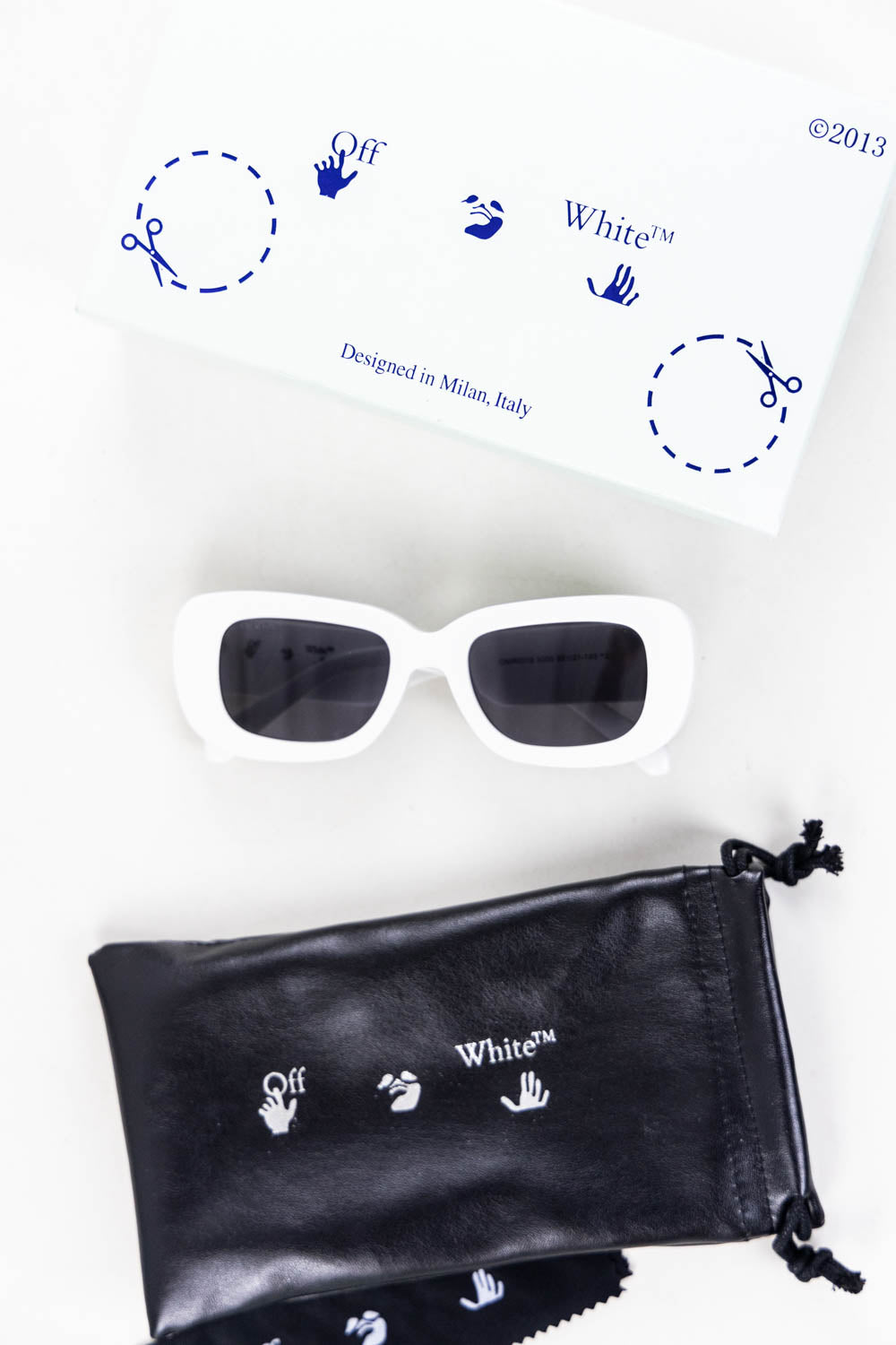 Off-White Carrara 50MM Oval Sunglasses White