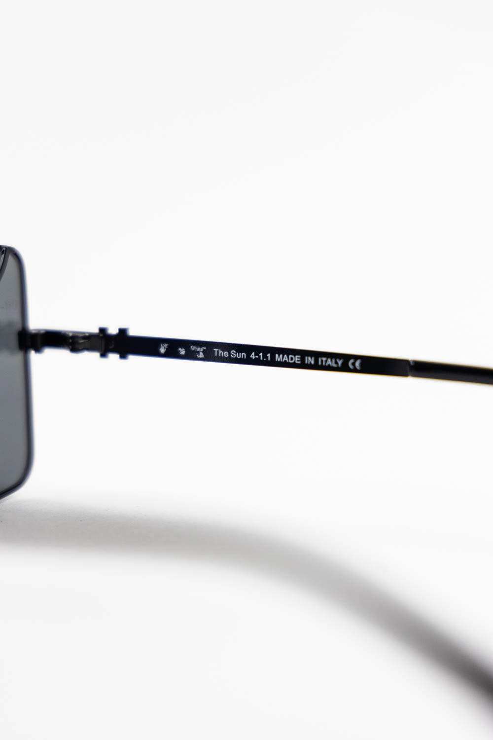 Off-White Cady cut-out rectangular-frame sunglasses Black / Black