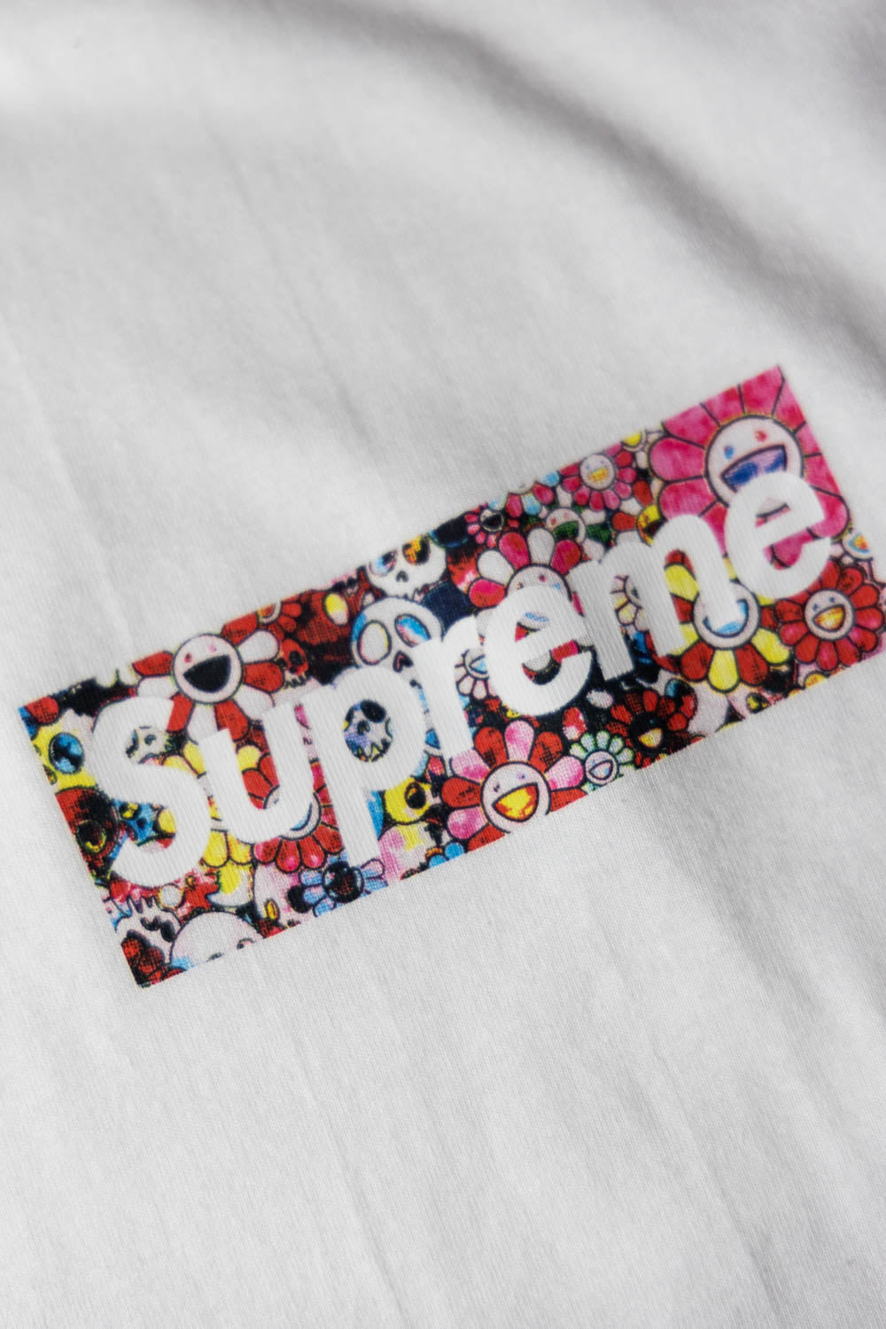 Supreme Takashi Murakami COVID-19 Relief Box Logo Tee White