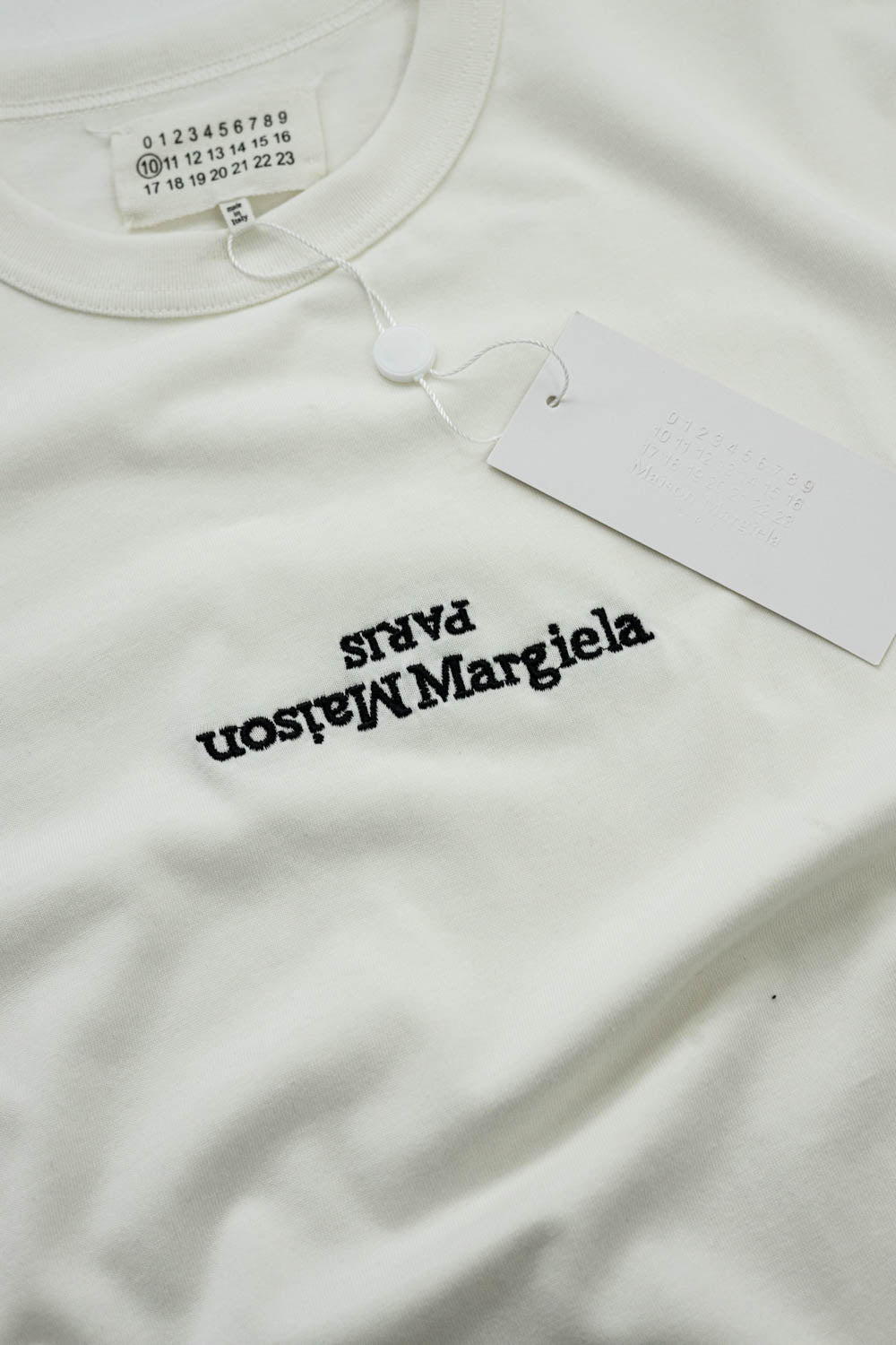 Maison Margiela logo-embroidered T-shirt White