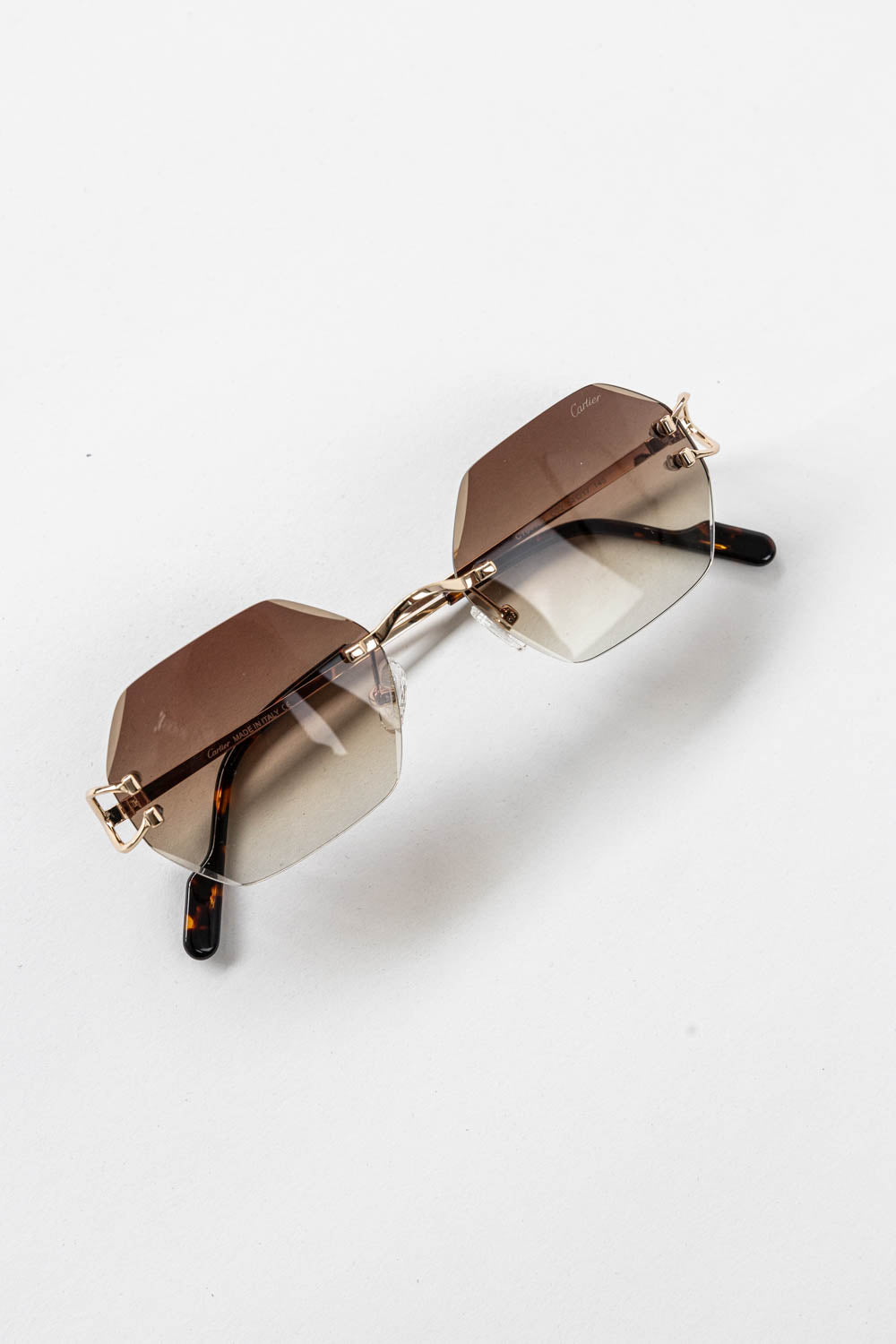 SIGNATURE C DE CARTIER SUNGLASSES / Havanna - Gold