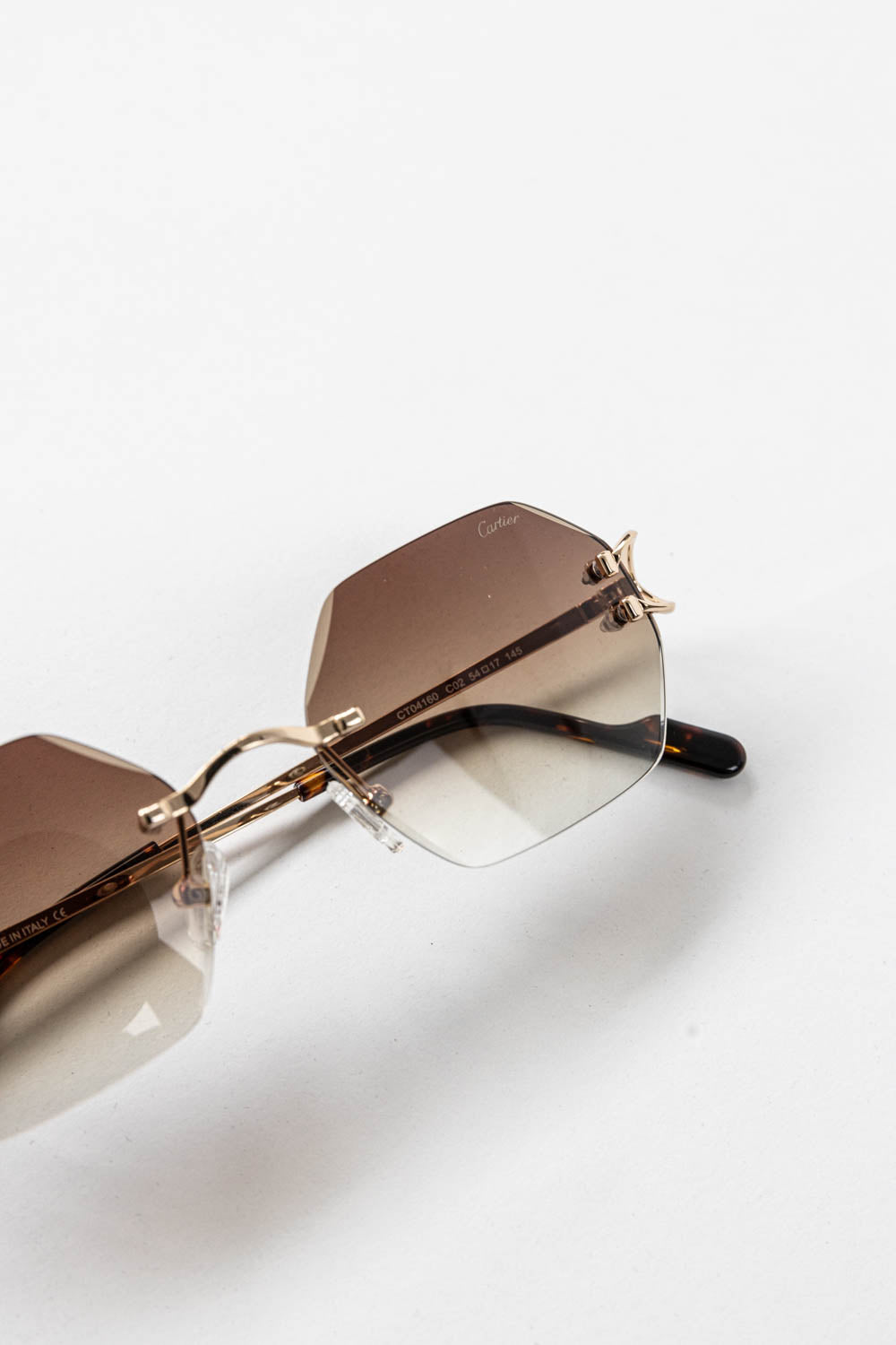 SIGNATURE C DE CARTIER SUNGLASSES / Havanna - Gold