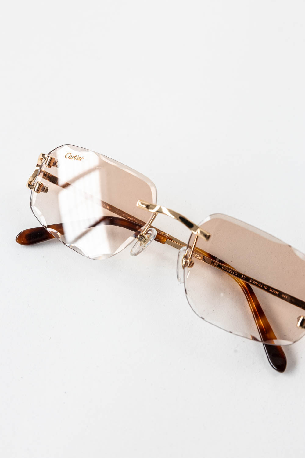 SIGNATURE C DE CARTIER SUNGLASSES / Havanna Cream - Gold