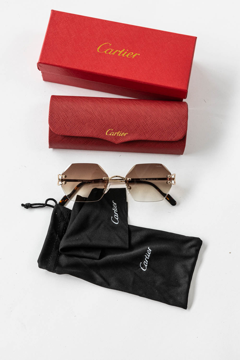 SIGNATURE C DE CARTIER SUNGLASSES / Havanna - Gold