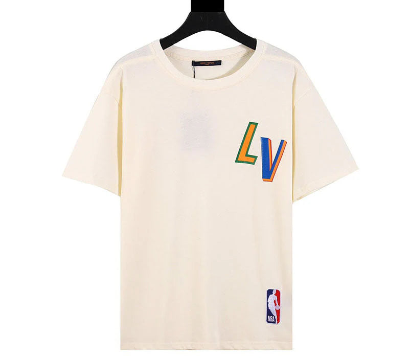 Louis Vuitton x NBA Basketball Short-Sleeved T-shirt White Louis Vuitton x NBA Basketball Short-Sleeved T-shirt White