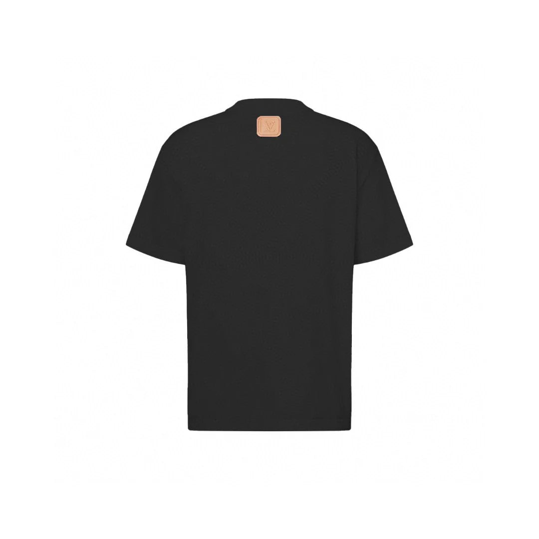 Louis Vuitton VVN Patch Short-Sleeved Cotton Crewneck Black