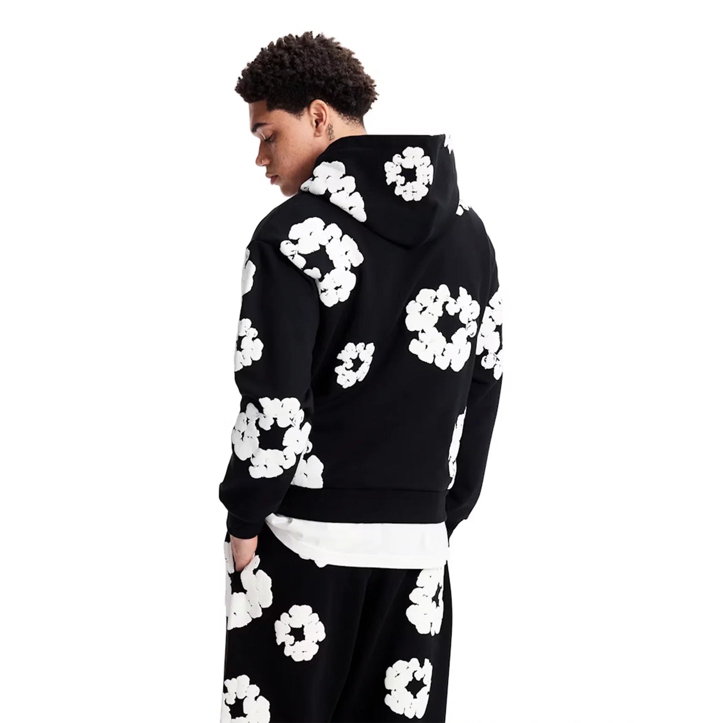 Denim Tears The Cotton Wreath Sweatpant Black/White