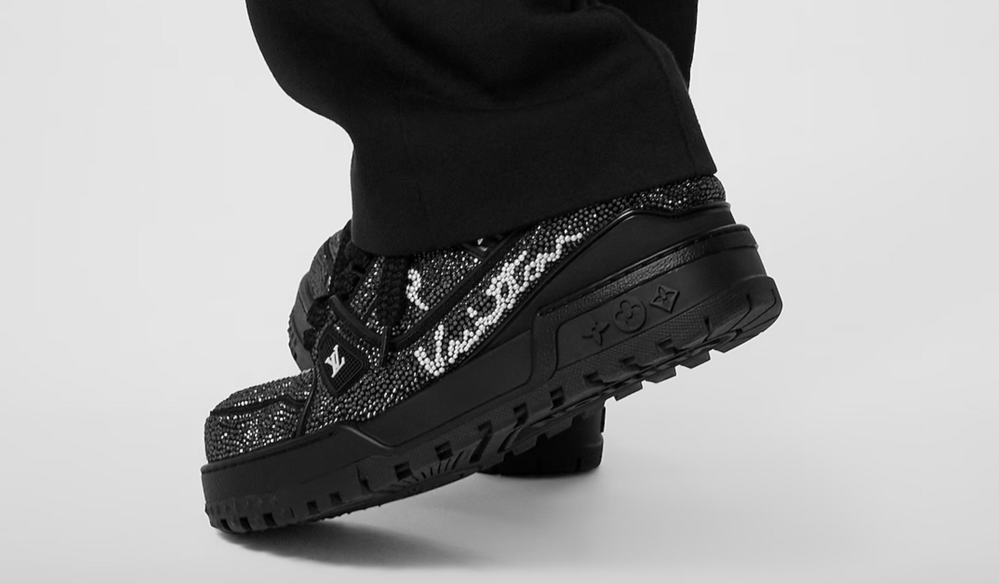 Louis Vuitton LV Trainer Maxi Black Swarovksi Crystals
