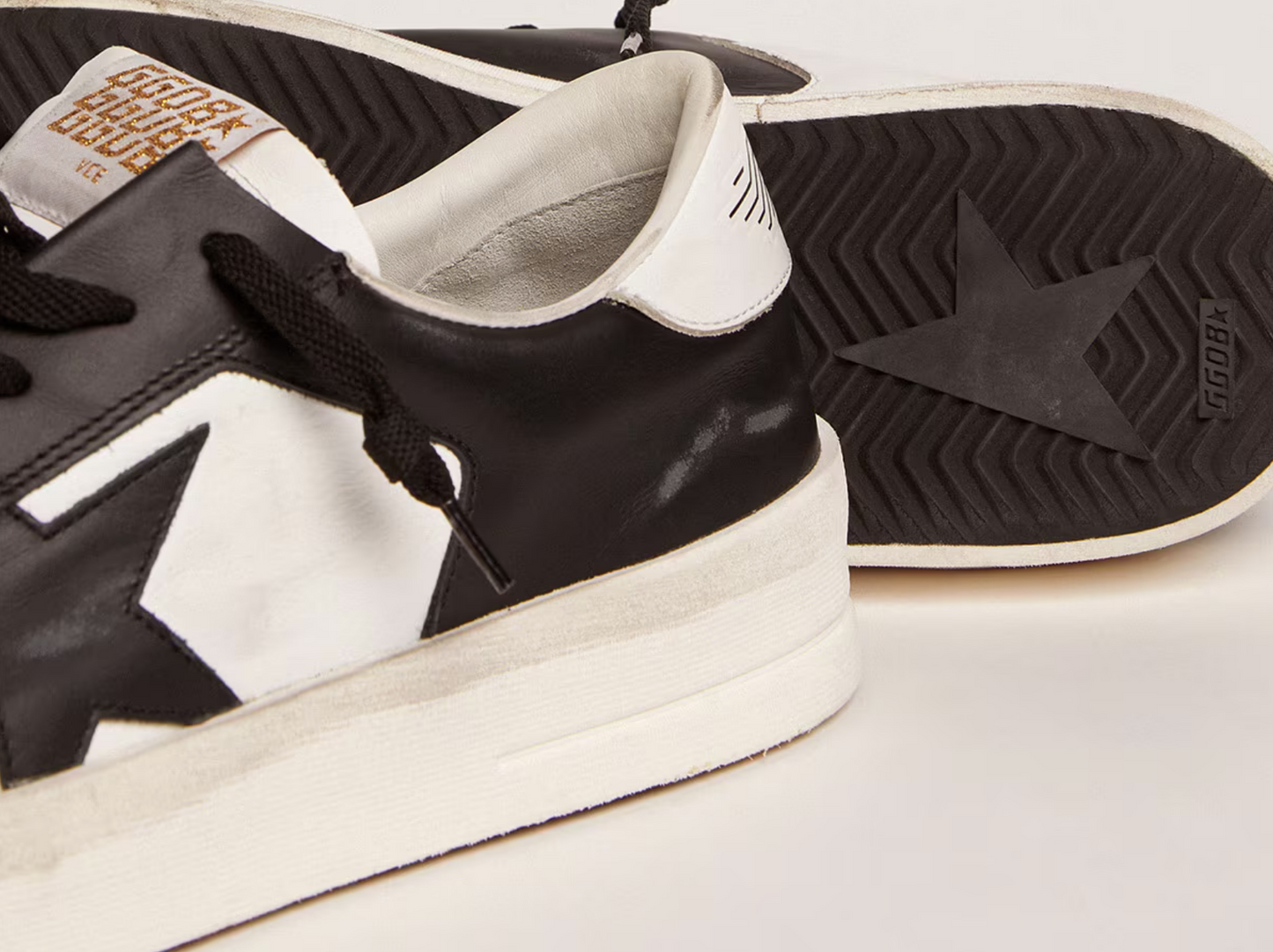 Golden Goose Stardan for men in white and black leather