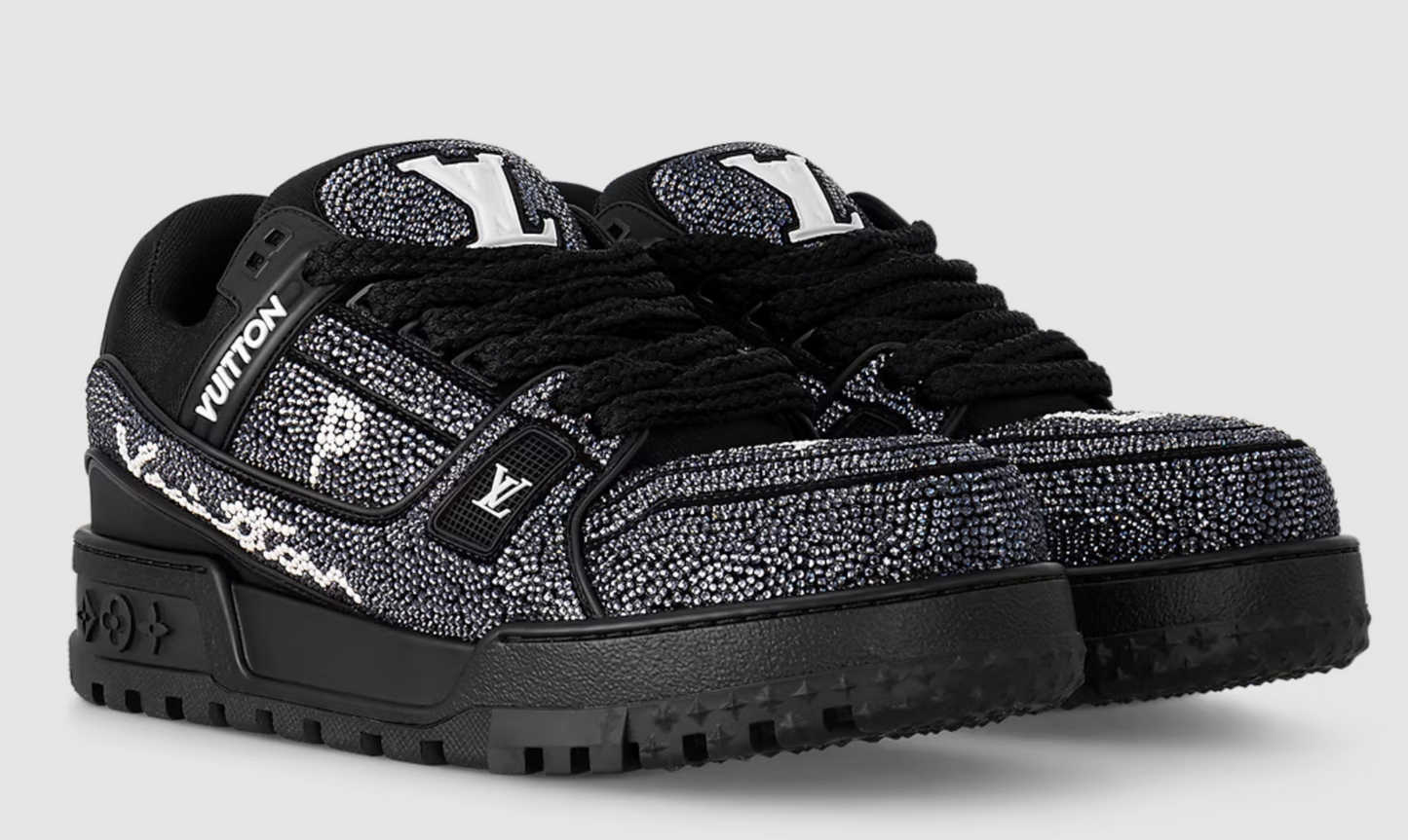 Louis Vuitton LV Trainer Maxi Black Swarovksi Crystals