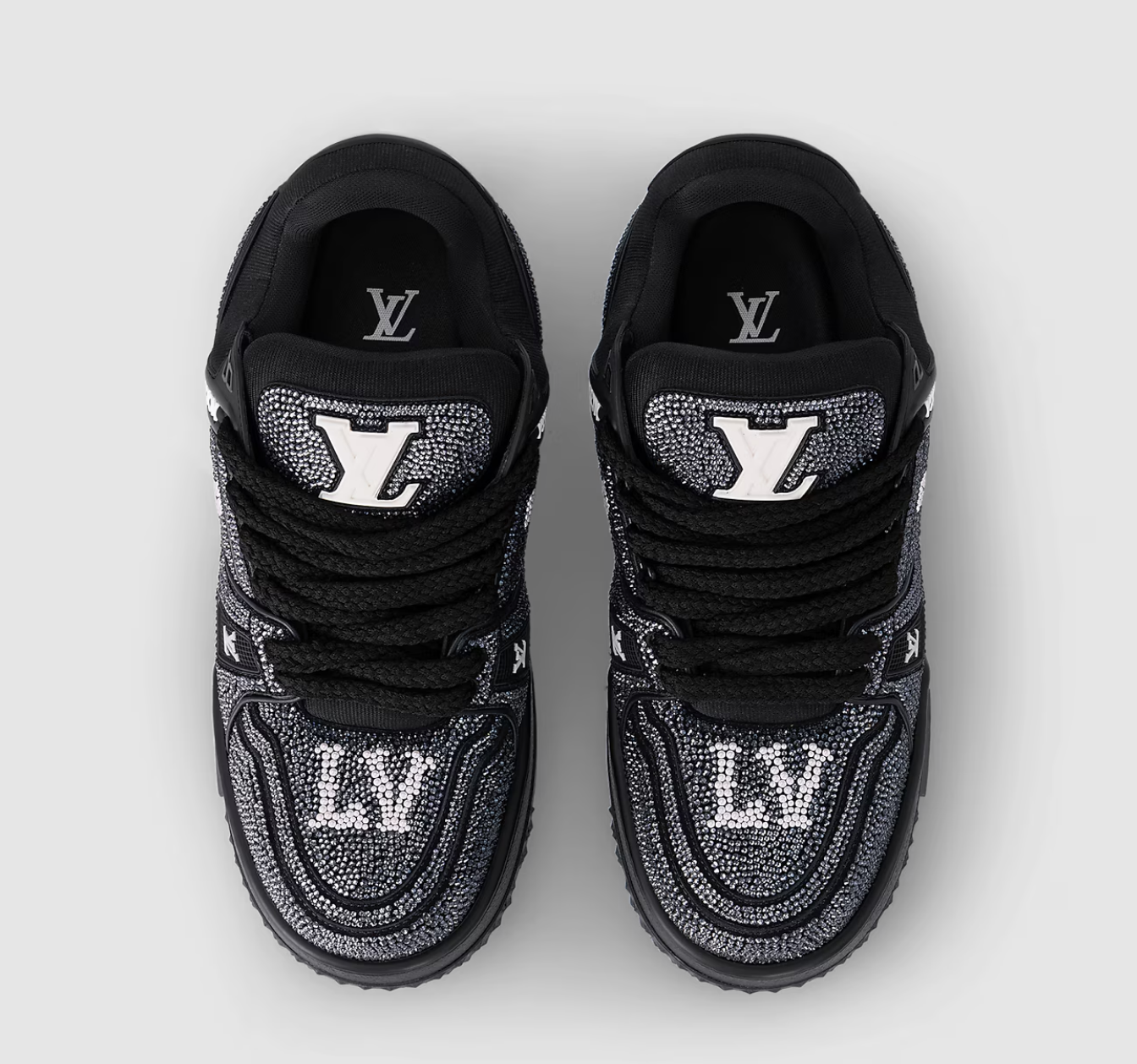 Louis Vuitton LV Trainer Maxi Black Swarovksi Crystals