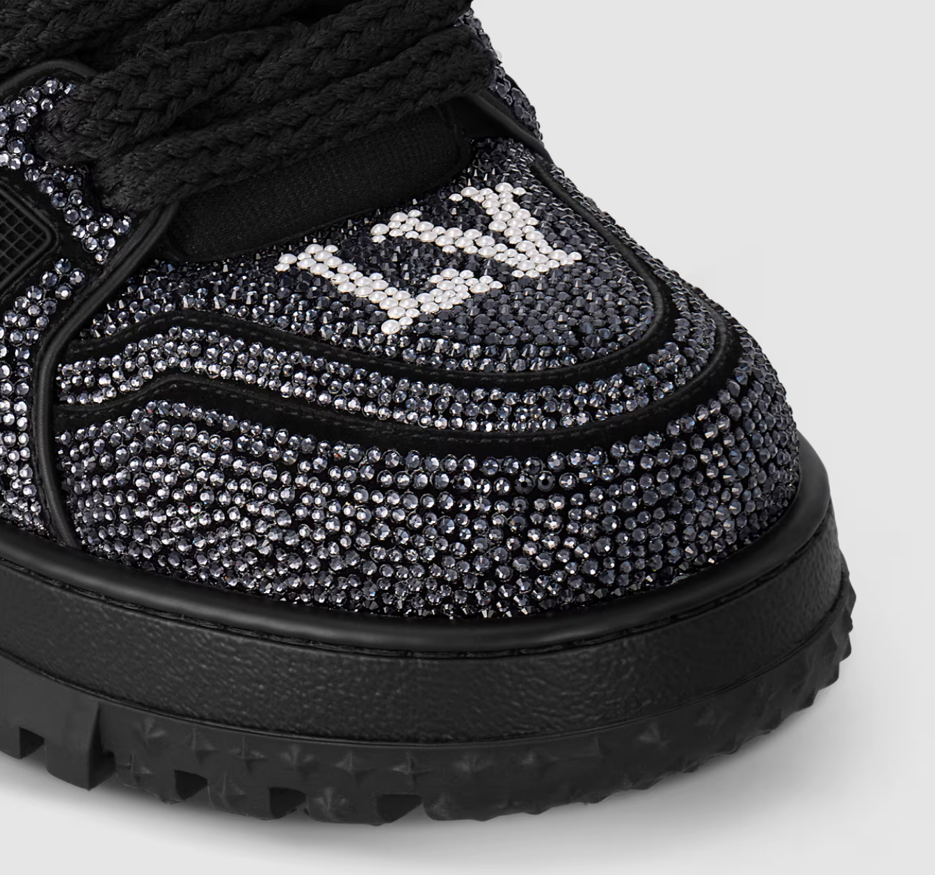 Louis Vuitton LV Trainer Maxi Black Swarovksi Crystals