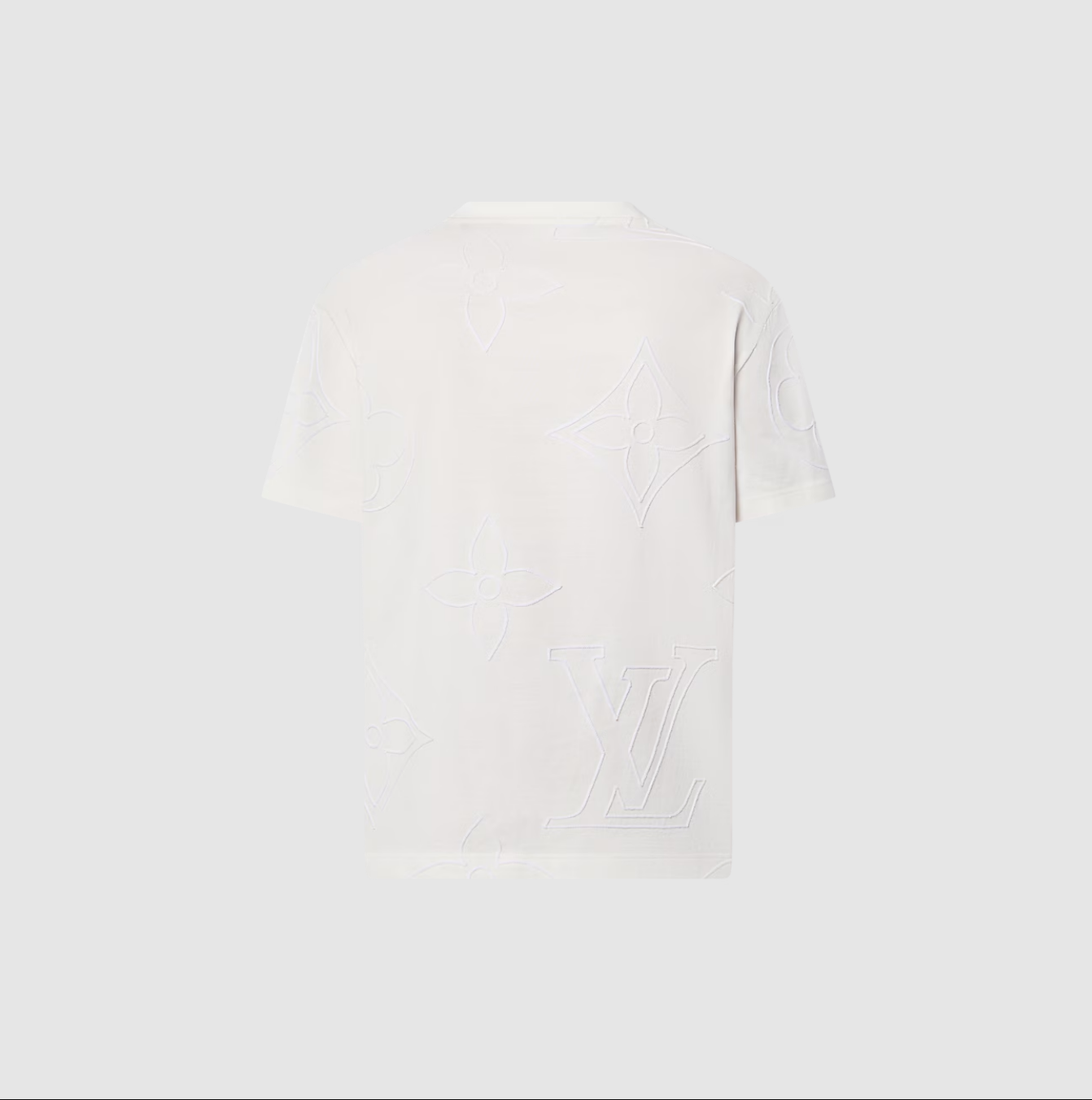 Louis Vuitton Monogram Embroidered Cotton T-Shirt White