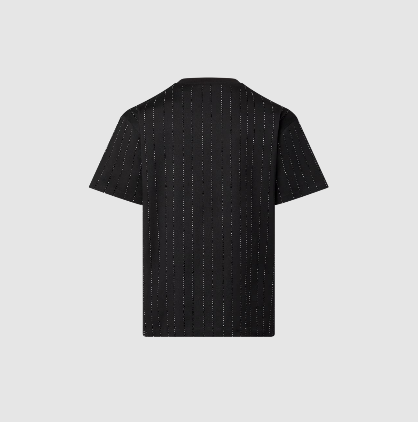 Louis Vuitton Crystal Embellished Cotton T-Shirt Black