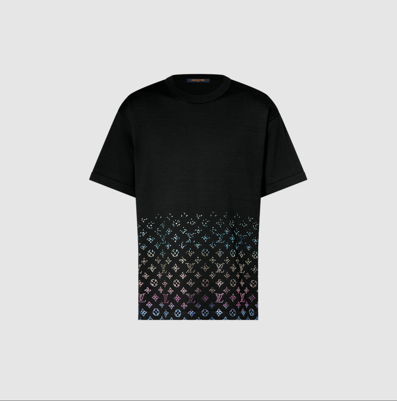 Louis Vuitton Monogram Gradient Embellished Short-Sleeved Crewneck