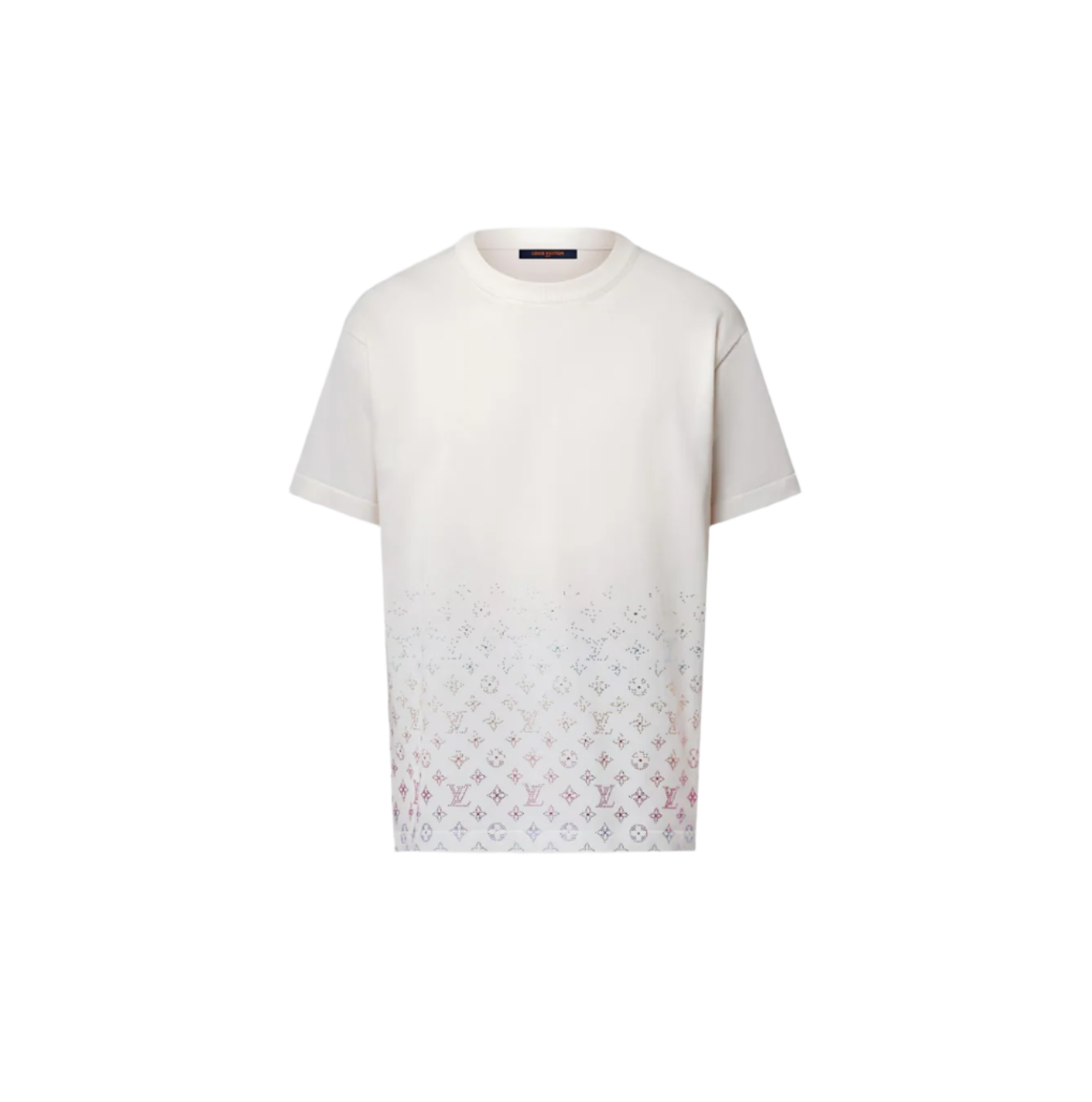 Louis Vuitton Monogram Gradient Embellished Short-Sleeved Crewneck White