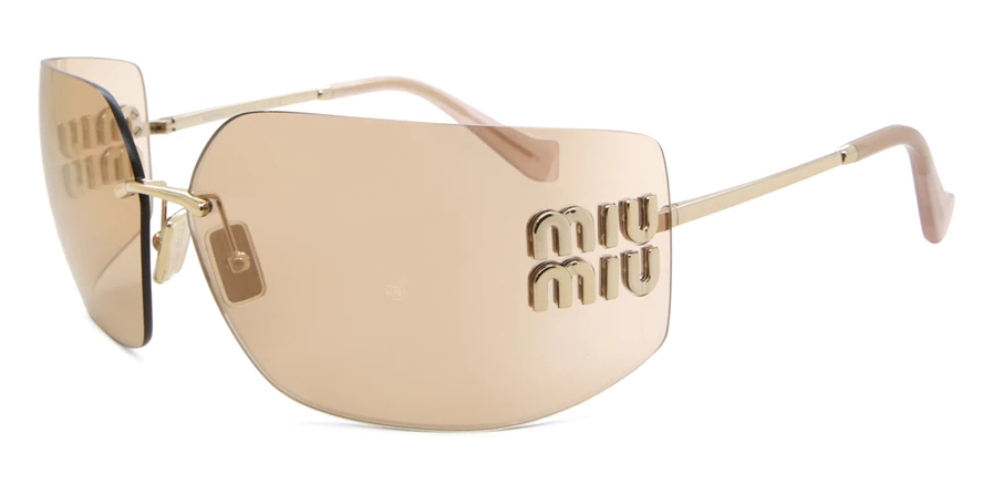 Miu Miu MU 54YS Rimless Gold Sunglasses